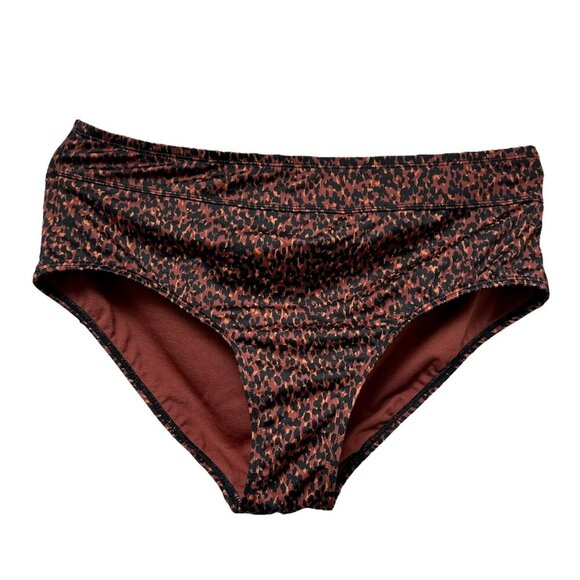 NEW All in Motion High Waist Bikini Large Leopard Print High Swim Bottoms NWT - Picture 1 of 6